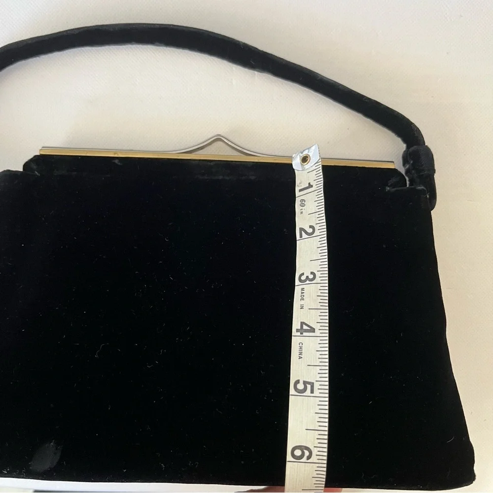 Vintage Garay Black Velvet Pocketbook Retro 60’s